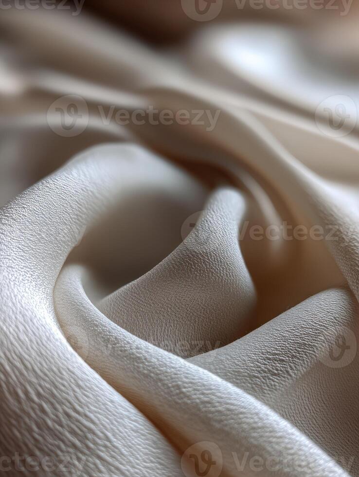 Delicate fabric draping with elegant folds and subtle textures photo