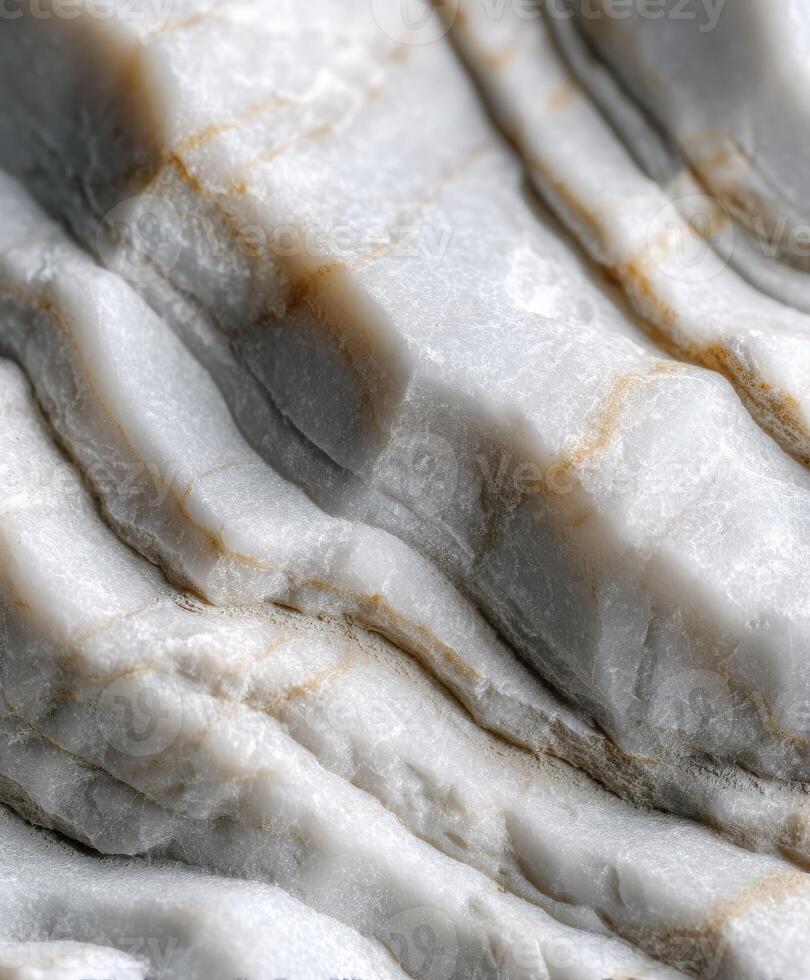 Textured elegance of marble stone with intricate patterns under soft light photo