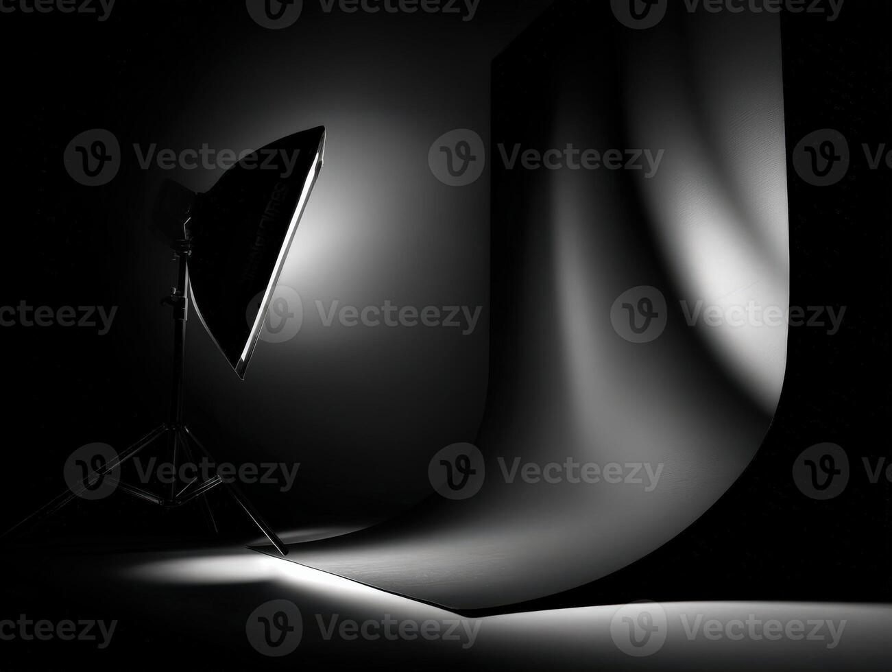 Creative light setup in a professional studio environment for portraits photo