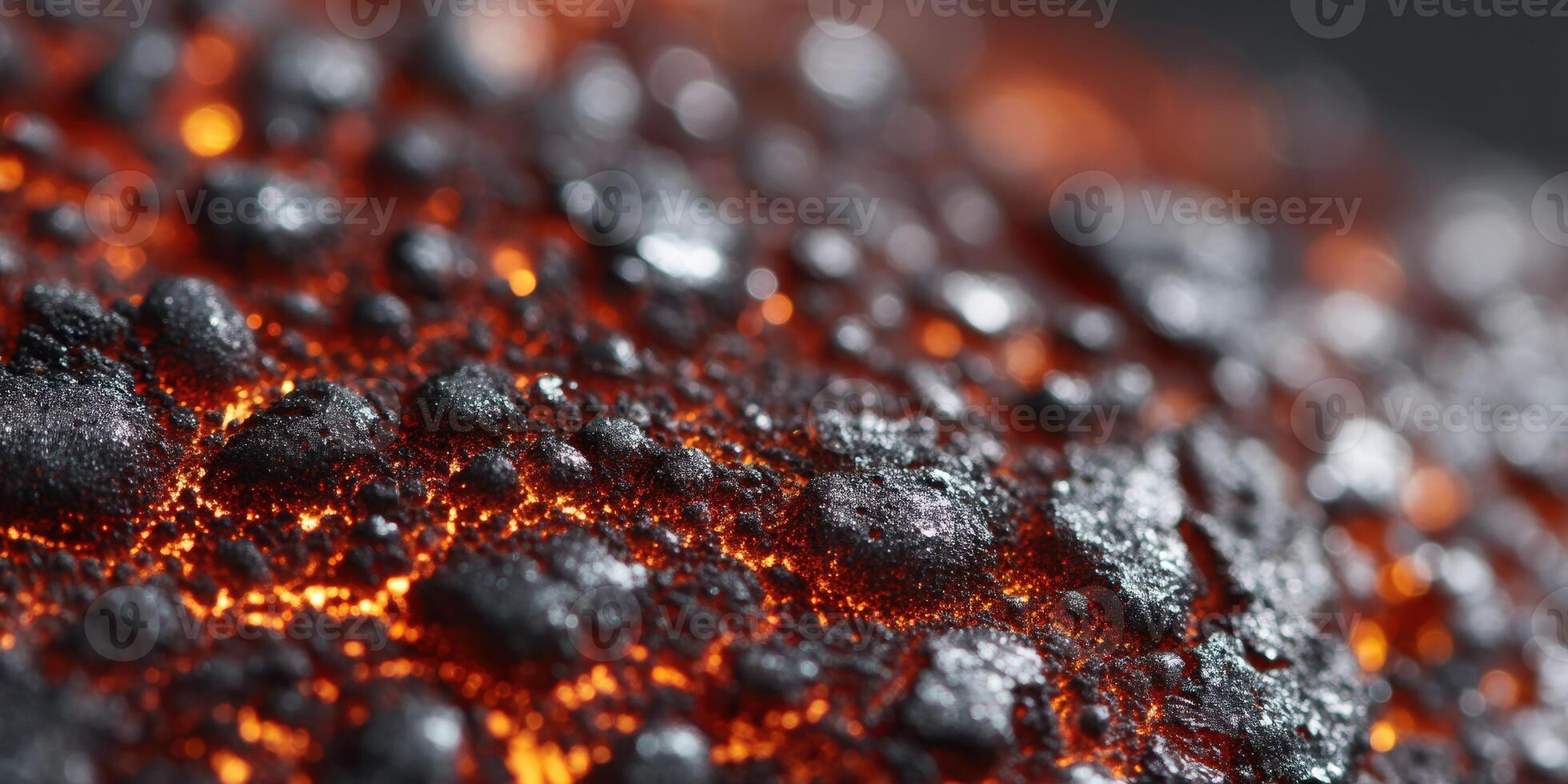 Close up of a black and red lava surface photo