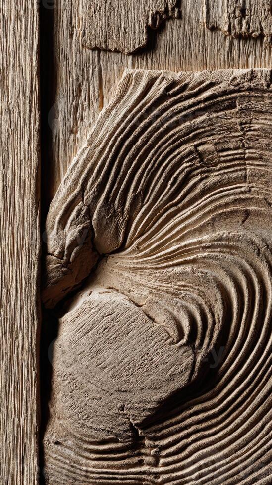A close up of a wood panel with a pattern photo