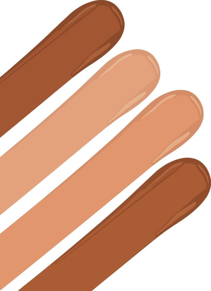 Diversity skin tone hands abstract illustration in warm brown shades seamless design vector