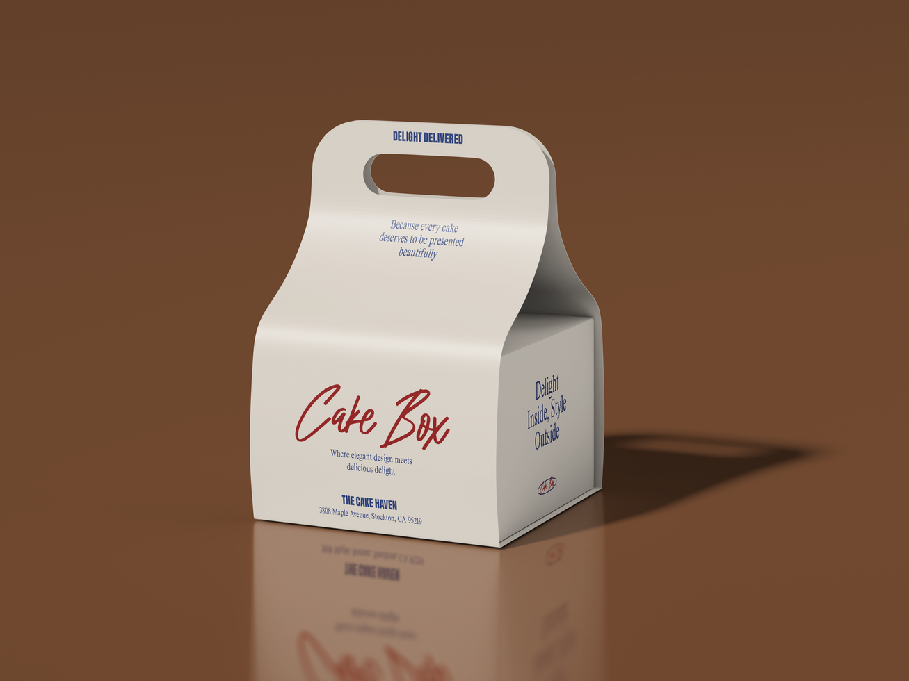 Takeaway Cake Box Mockup psd