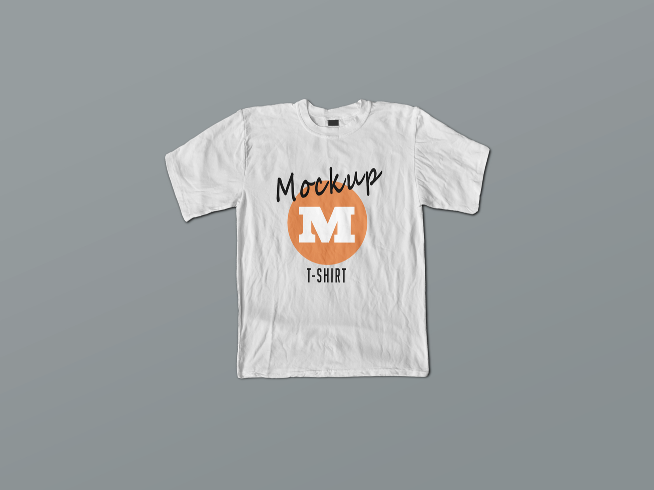 White Tshirt Mockup Design Front View psd