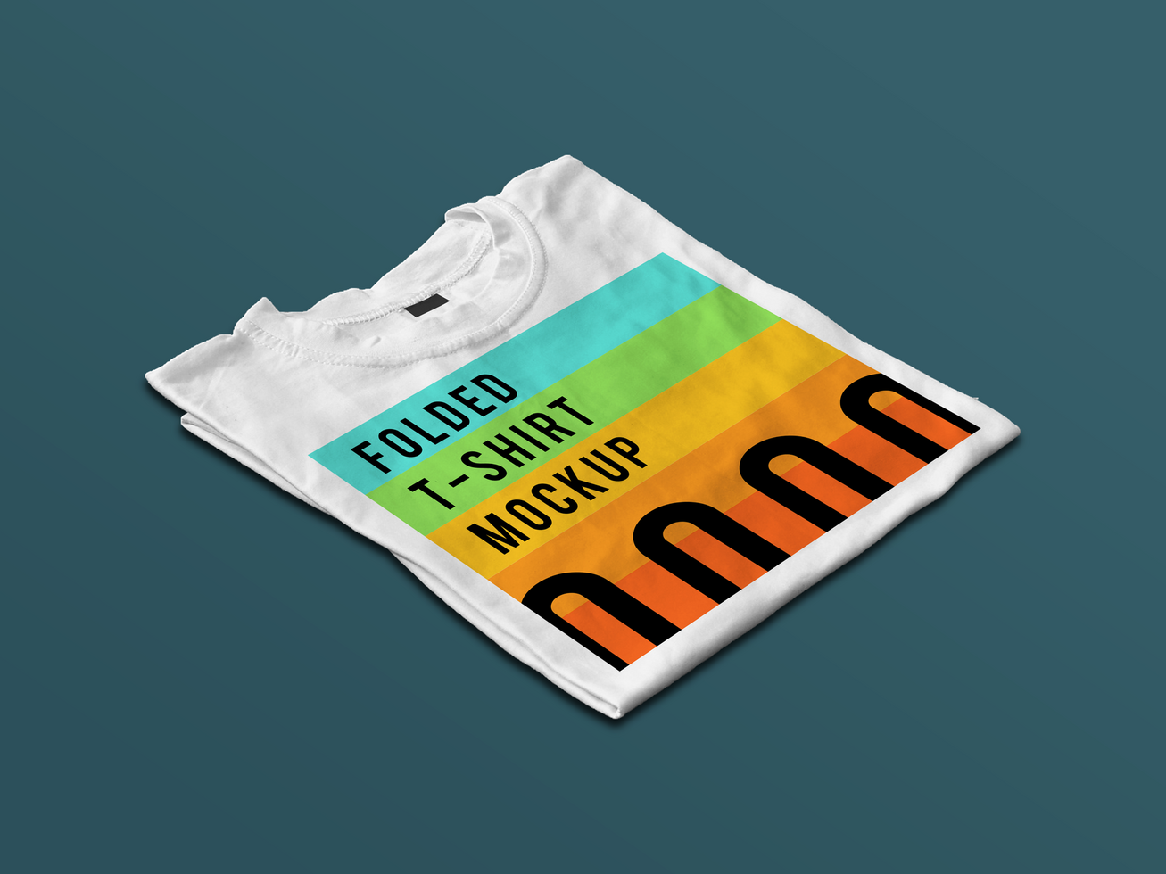 Left Folding Tshirt Design Mockup psd