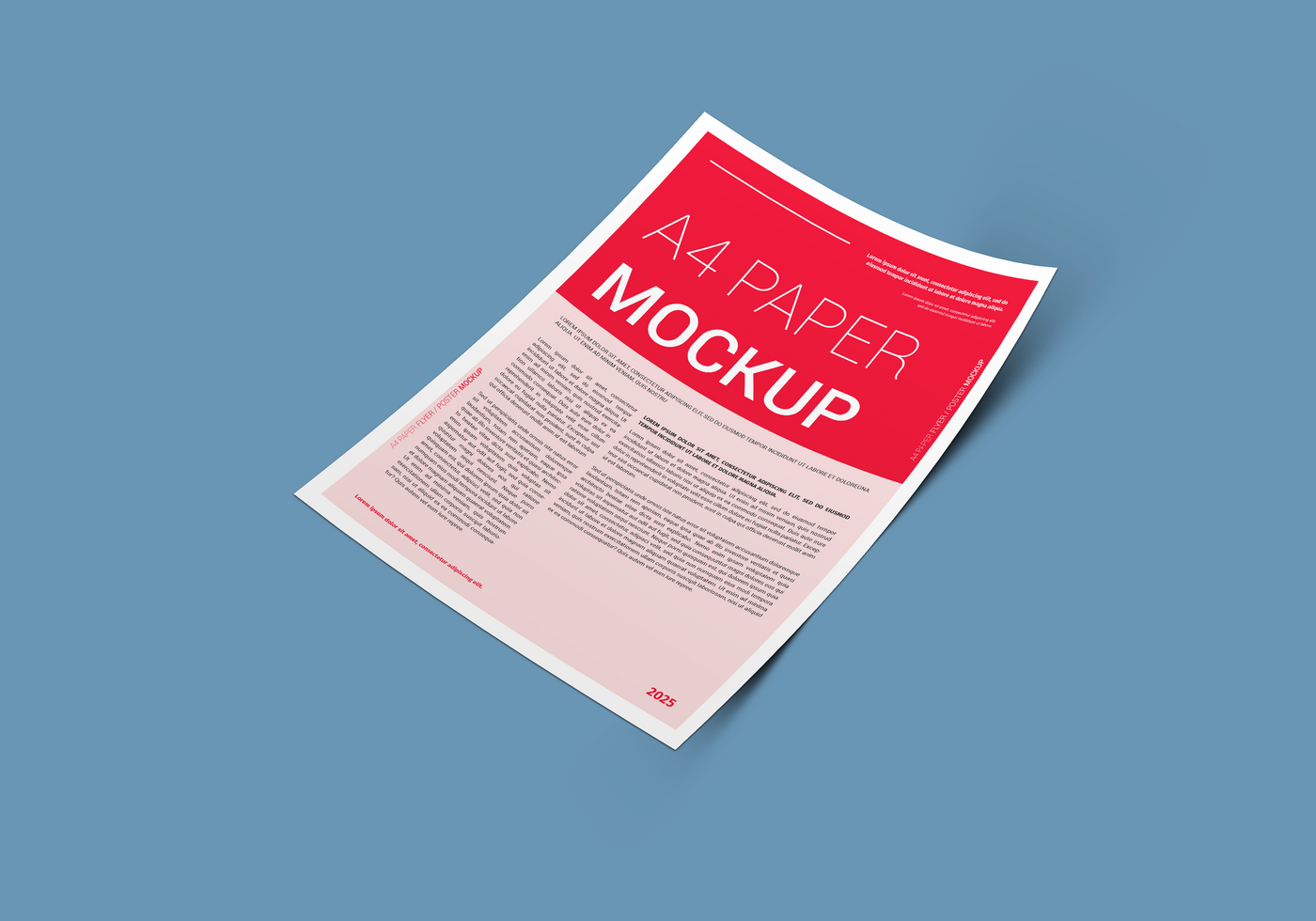 A4 Size Paper Mockup Design psd