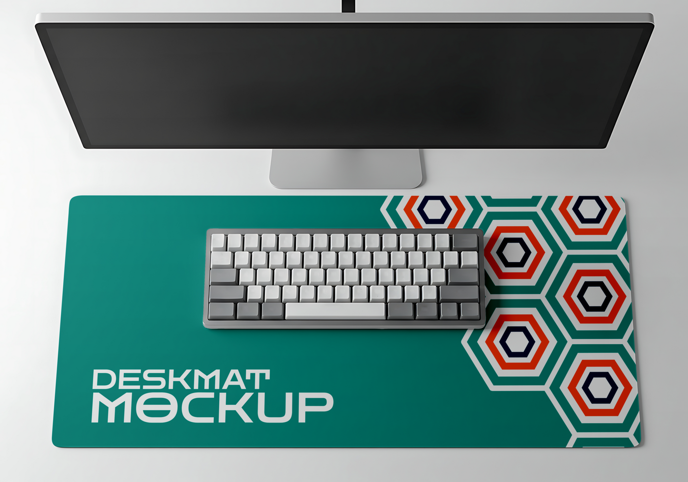 Simple Deskmat mockup with clean background psd