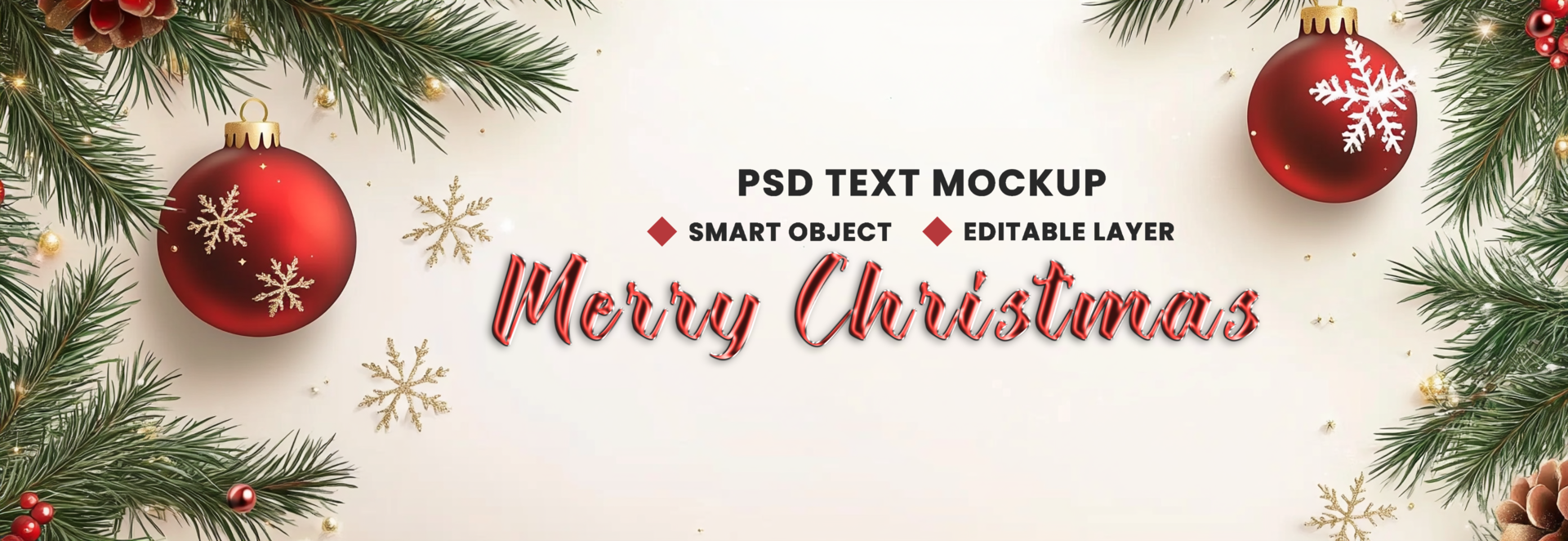 Winter Xmas snow tree in Merry Christmas background theme with Santa lights and Christmas ball psd