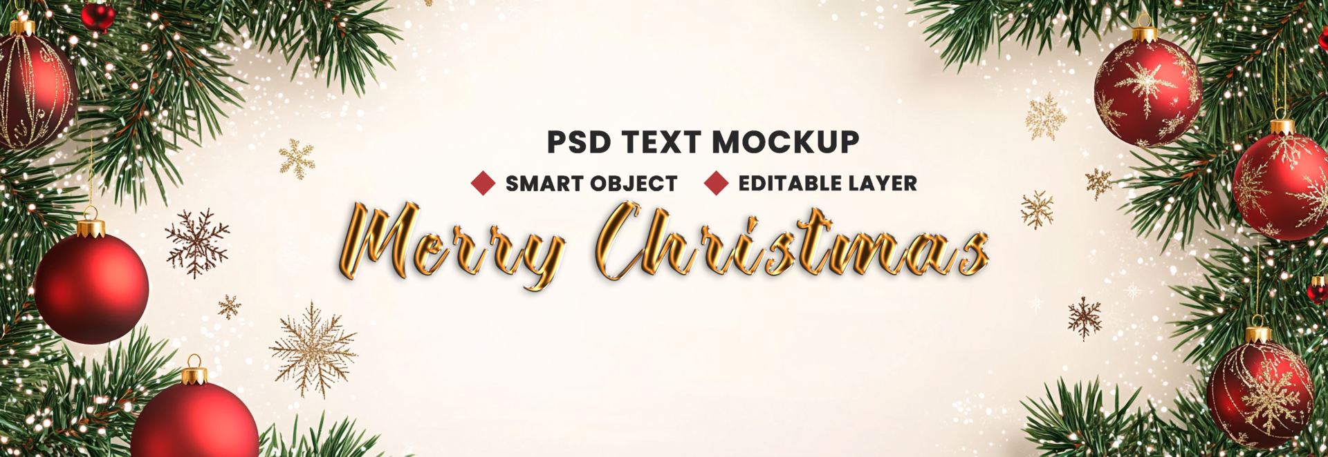 Snowflakes and Santa joy in Merry Christmas background theme with Christmas ball and tree decor psd