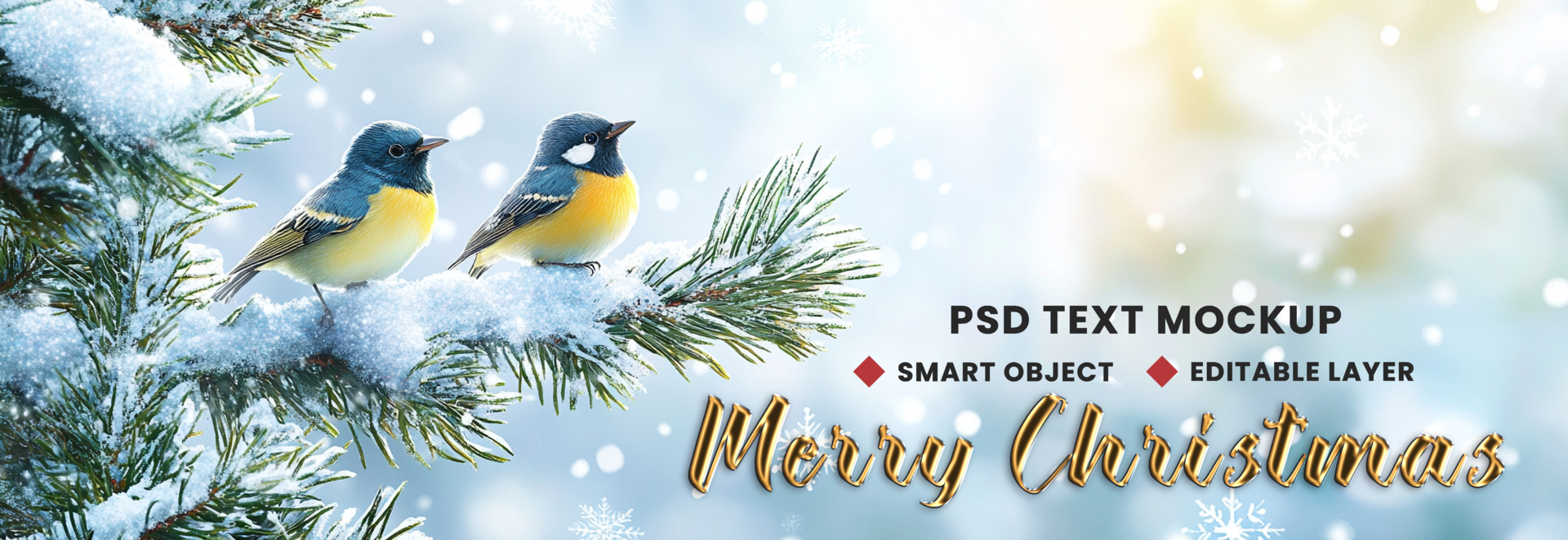 3d Christmas tree and snowy Santa with two birds for merry Christmas and Xmas year season psd