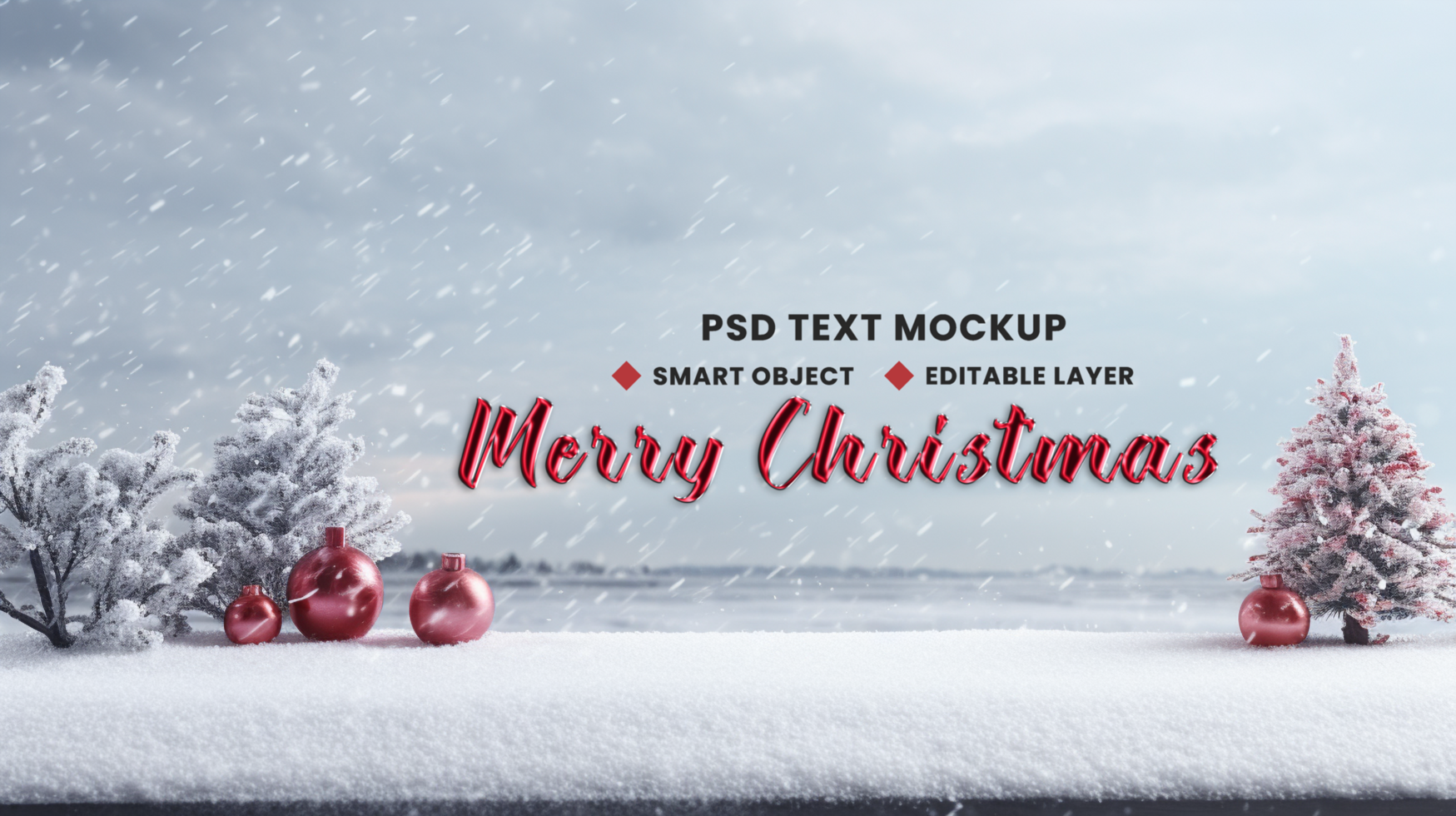 Gift box and snow on Christmas tree with Santa glowing for merry Christmas and Xmas year psd