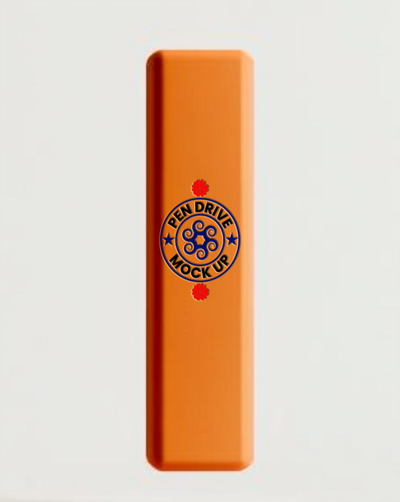 Flash memory pendrive mock up showing pen drive mock up layout for digital branding and data psd