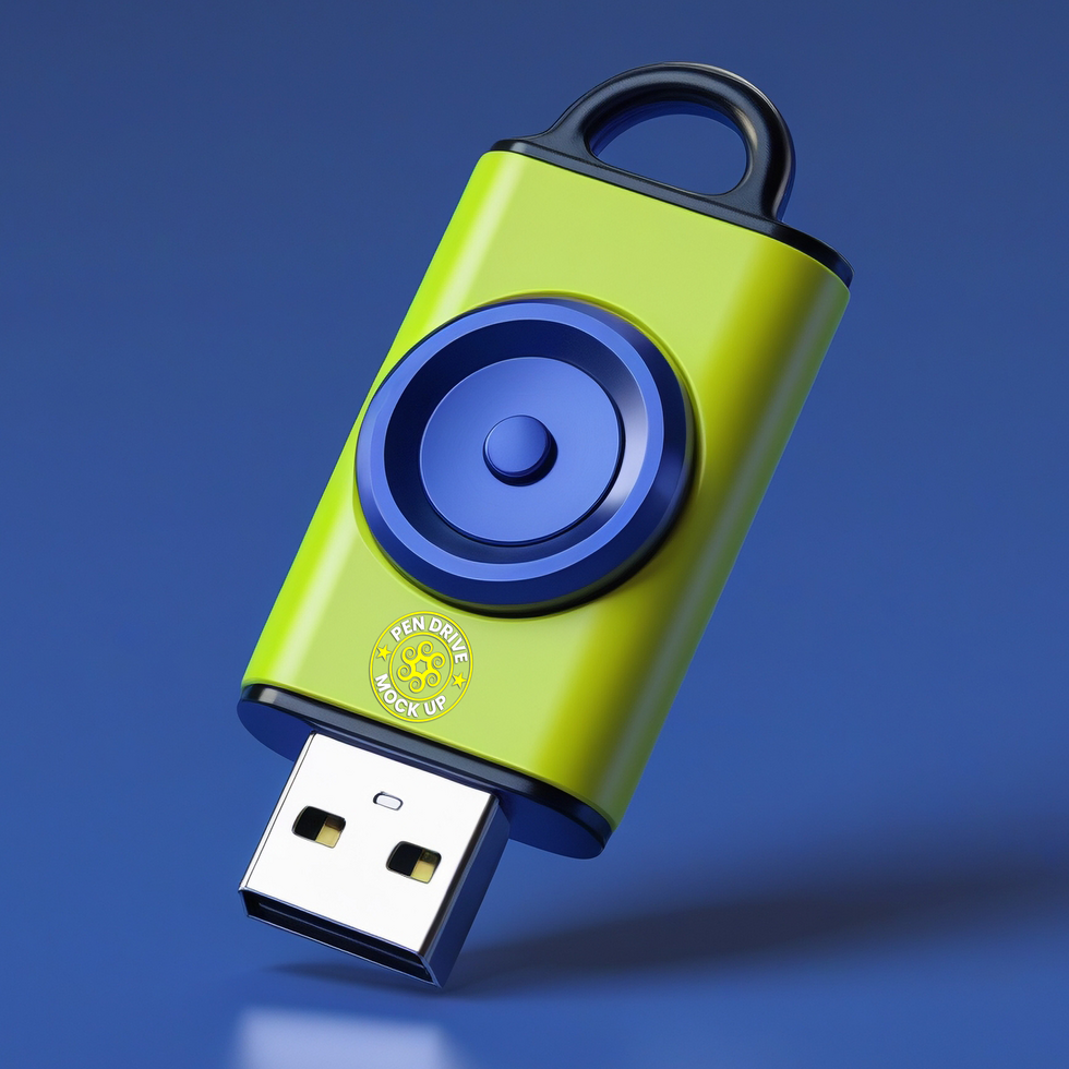 Data friendly pen drive mock up psd