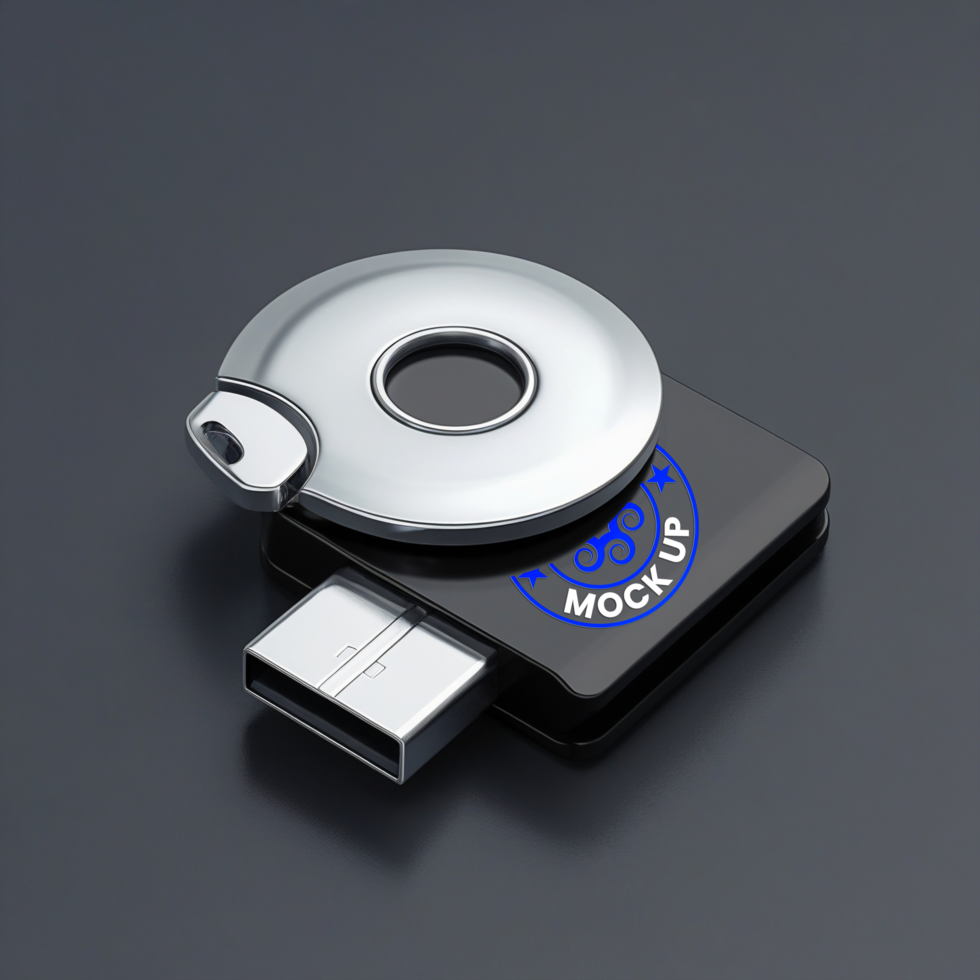 Practical pen drive mock up concept for designers featuring pendrive mock up plug display view psd