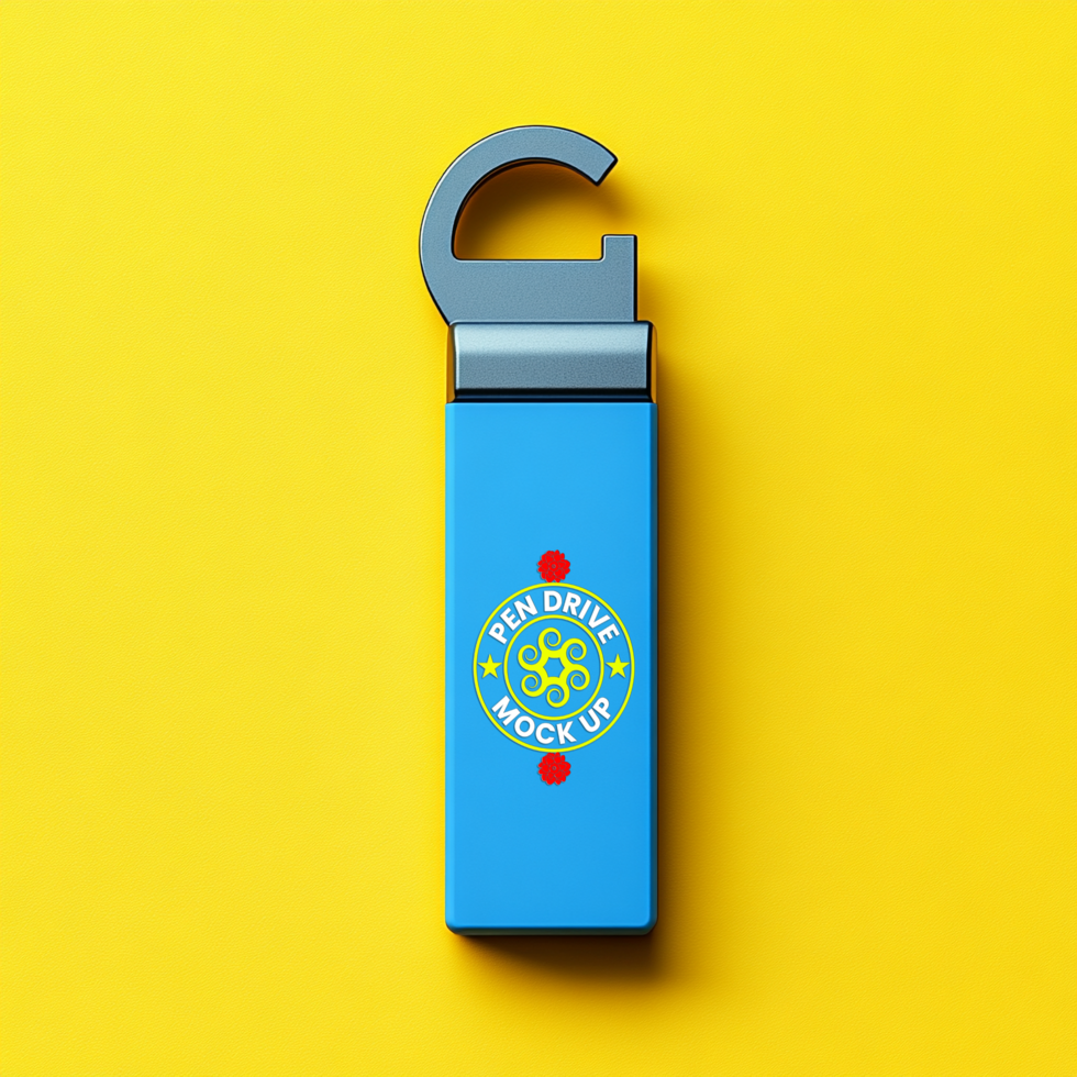 Abstract layout pen drive mock up with minimalistic design showing clean pen drive mock up shape psd