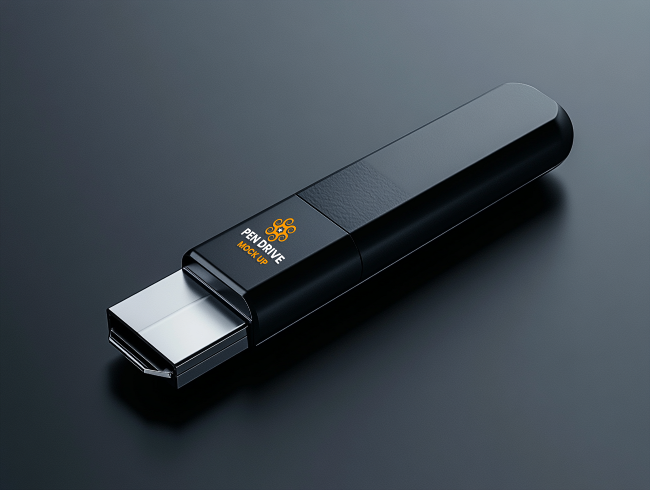 Vibrant pen drive mock up created for modern digital transfer with trendy pen drive mock up appeal psd