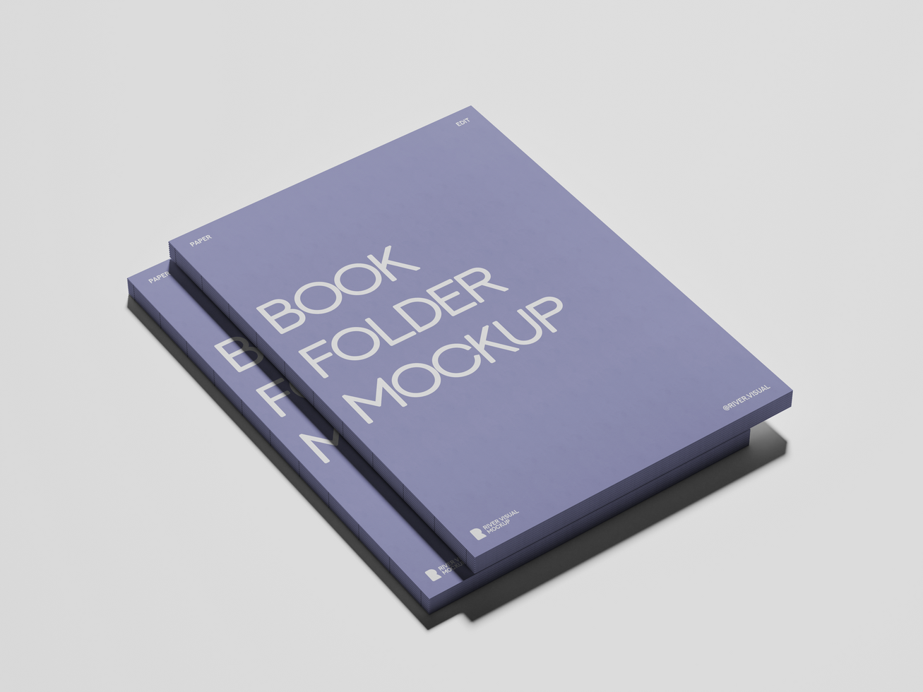 Purple Book Folder Mockup Design for Branding and Presentation psd