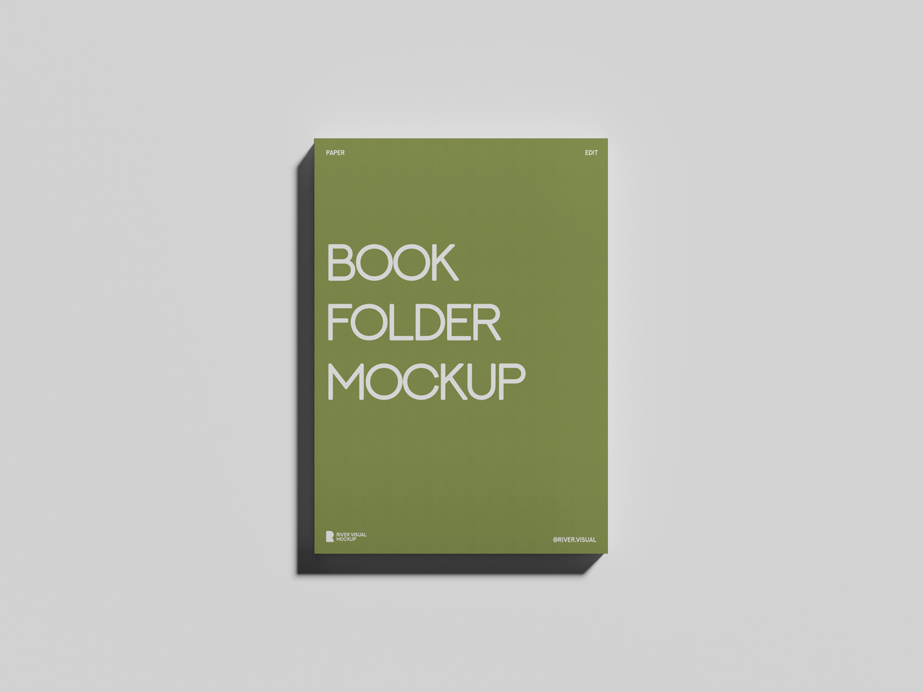 Green Book Folder Mockup for Branding and Design Presentation psd