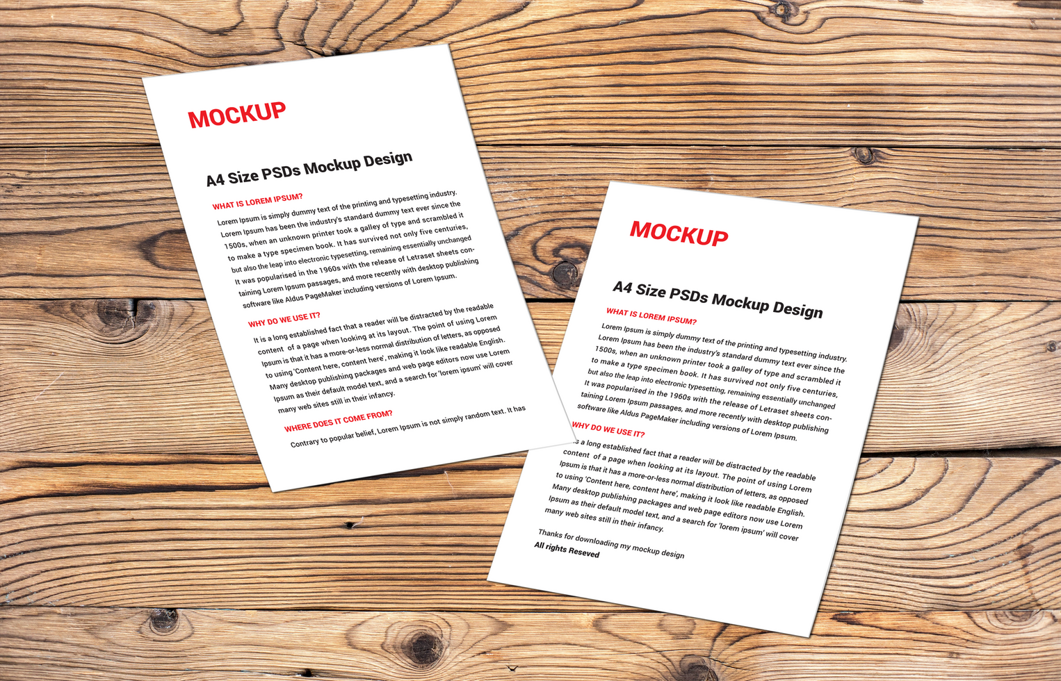 Double sided flyer sale sheet Letter Sell line sheet Menus posters pamphlets invoice Letterheads or fax cover photoshop mockup psd