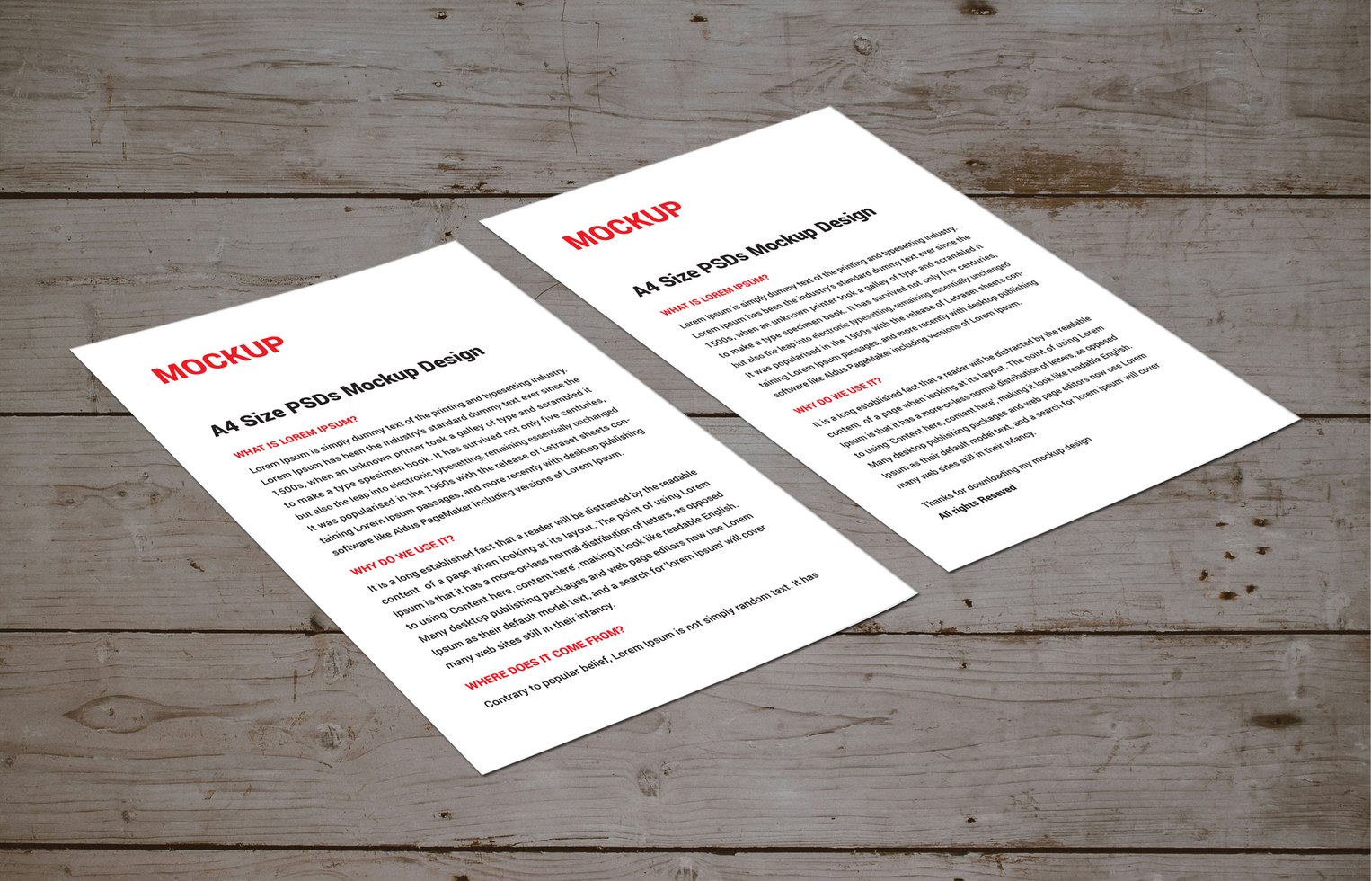 Double sided flyer sale sheet Letter Sell line sheet Menus poster pamphlet invoice Letterheads or fax cover photoshop mockup psd