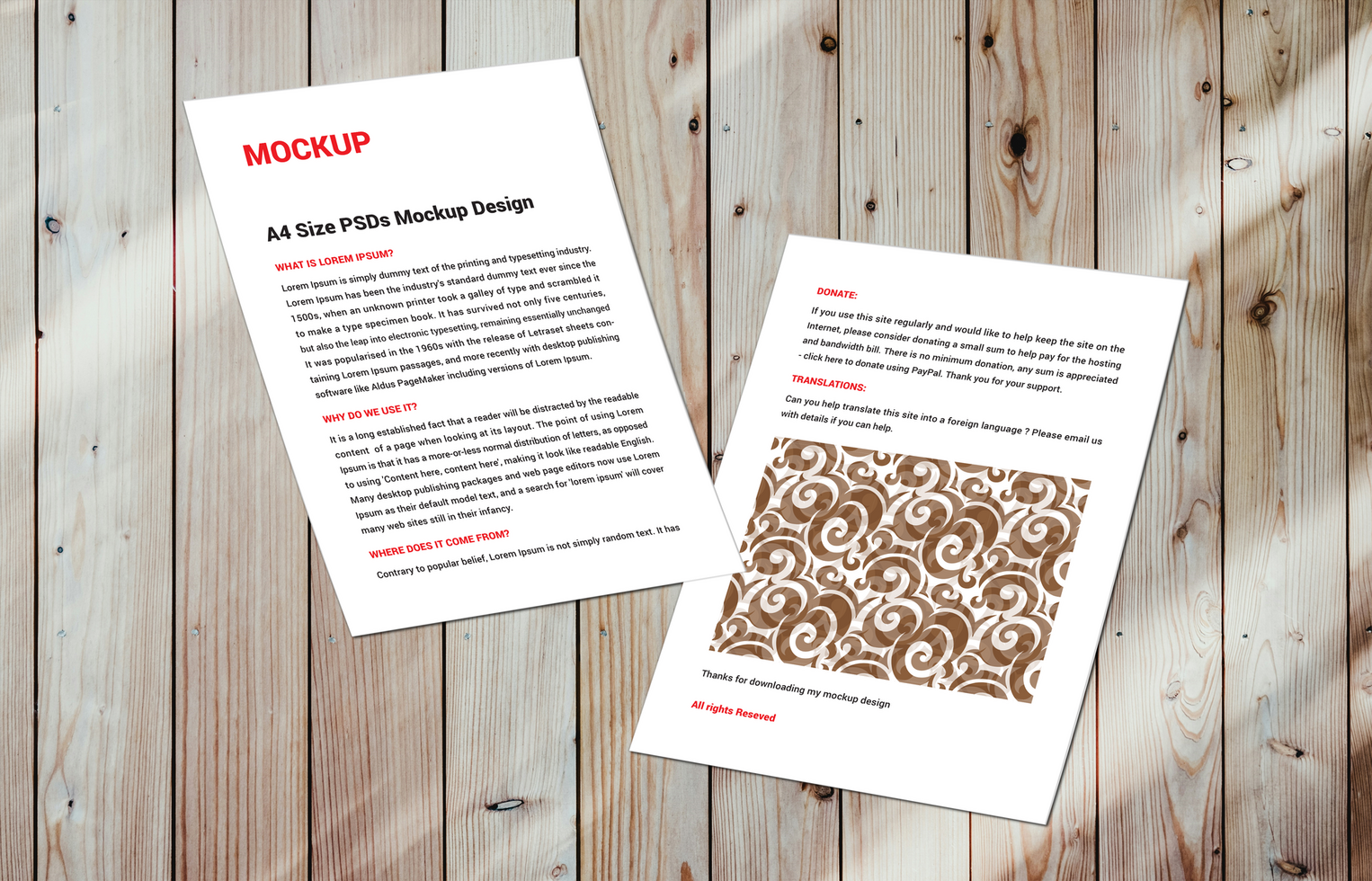 Double sided flyers sale sheets Letters Sell line sheets Menus posters pamphlet invoice Letterhead and fax cover photoshop mockup psd
