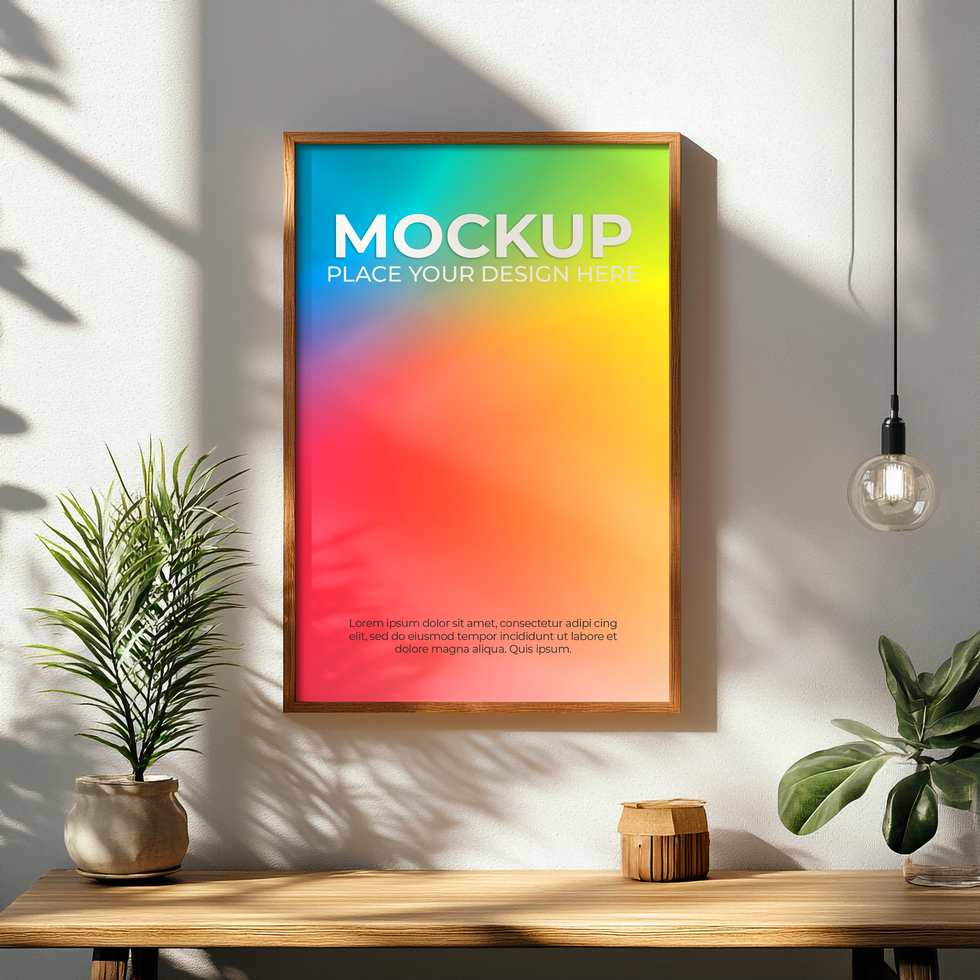 Artistic Wall Frame for Creative Mockups psd