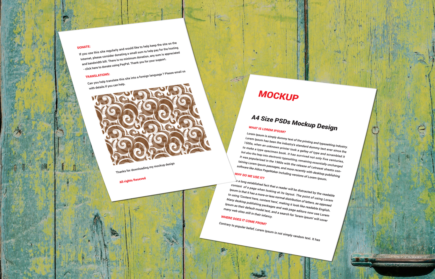 Double sided flyers sale sheets Letters Sell line sheets Menus posters pamphlets invoice Letterhead and fax cover photoshop mockup psd