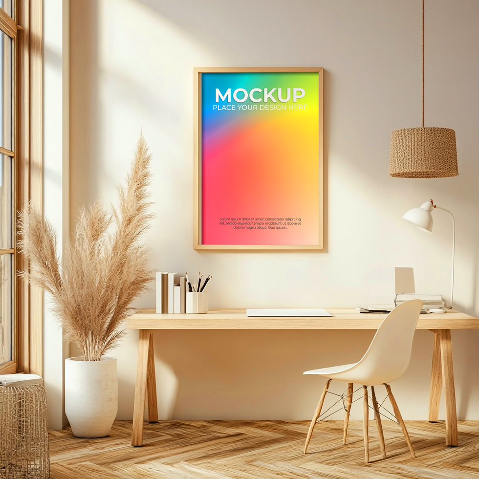 Blank Canvas Frame for Interior Branding psd