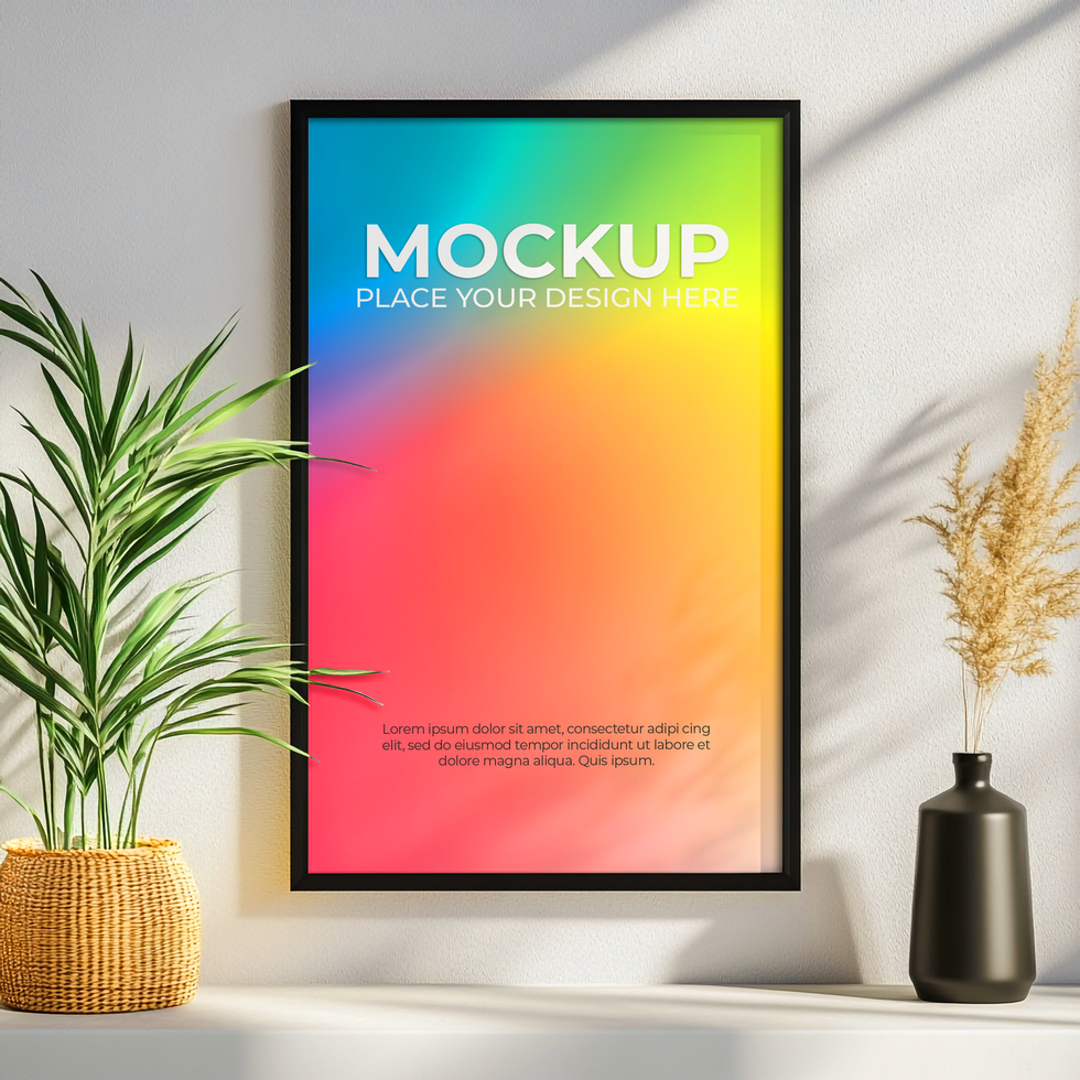 Wall Frame Mockup for Product Display psd