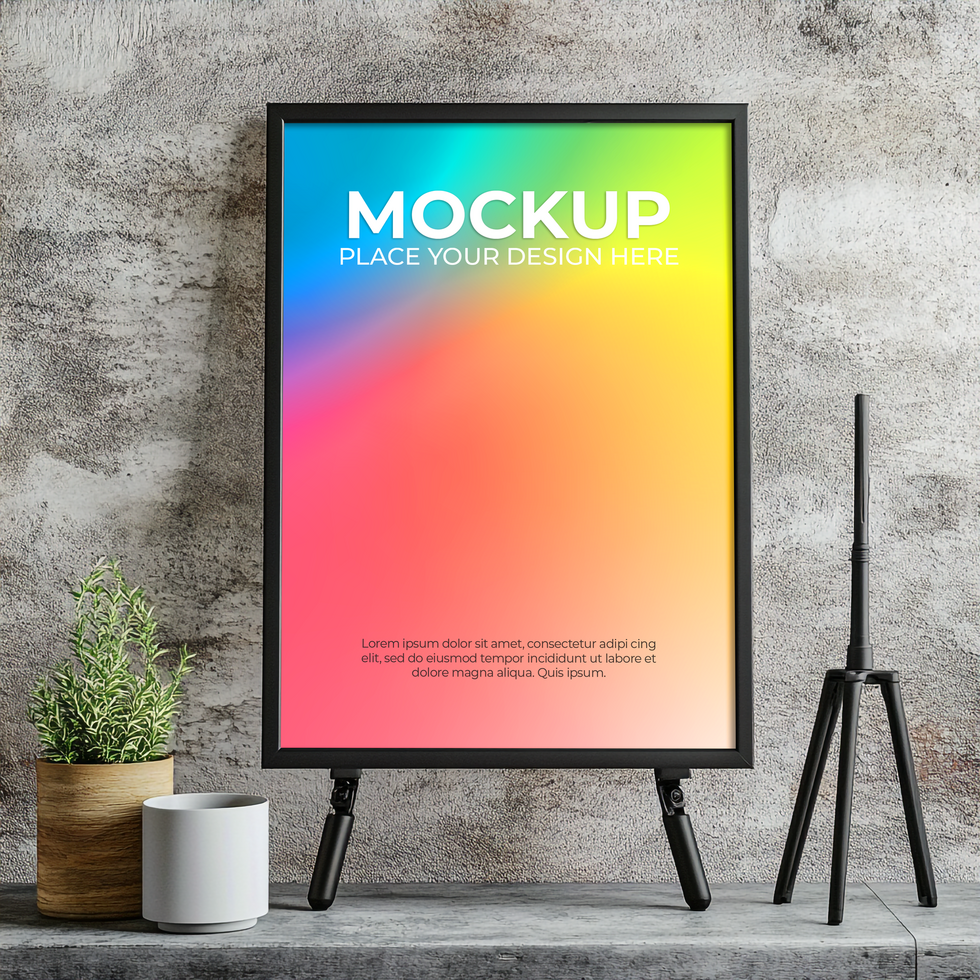 White Background Frame for Print Design psd