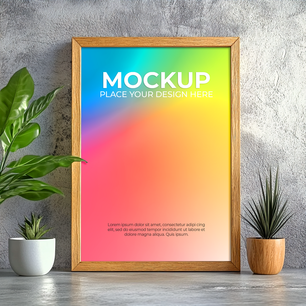 Minimal Wall with Blank Frame psd