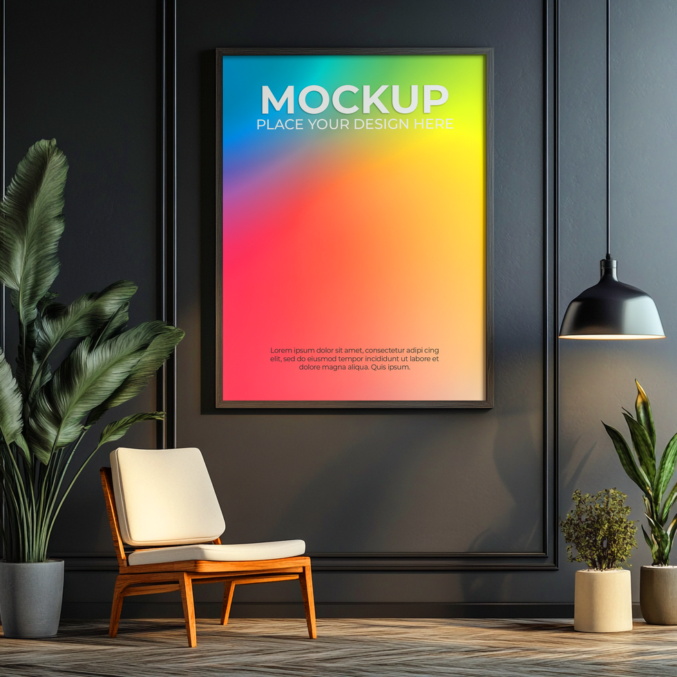 Wall Art Frame for Visual Projects psd
