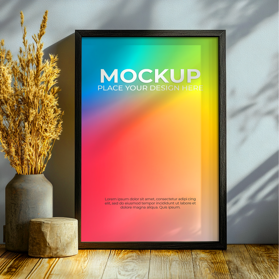 Creative Showcase Frame in Room psd