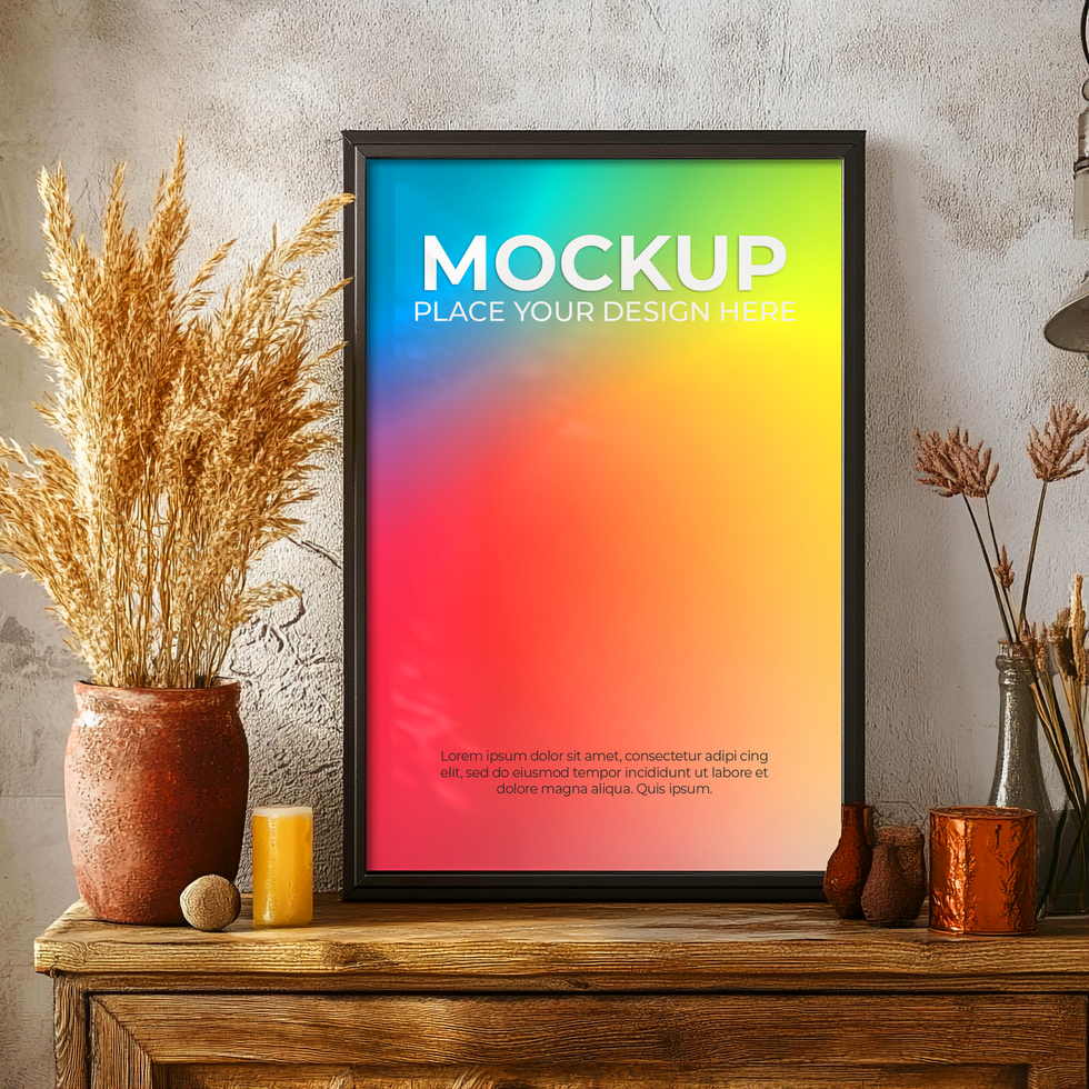 Blank Wall Frame for Digital Product psd