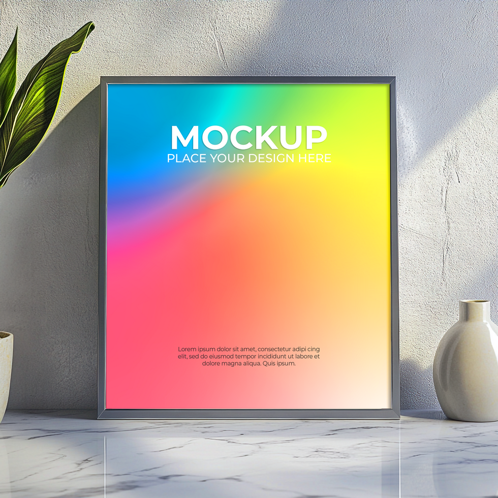 Frame Mockup with Room Styling psd