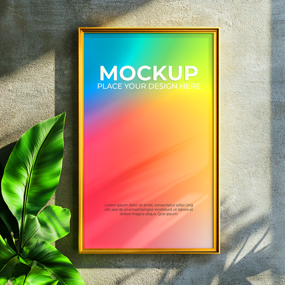 Blank Frame for Branding or Interior Use psd