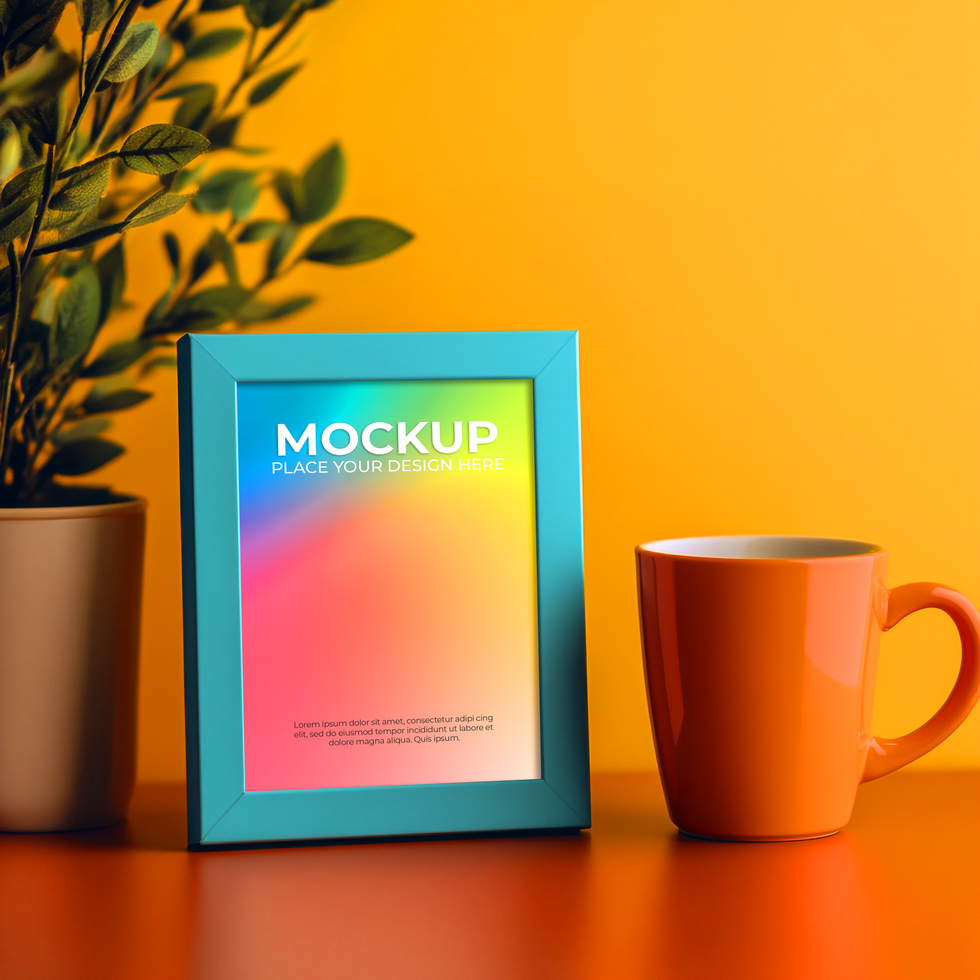 Stylish Frame Mockup for Poster Presentation psd