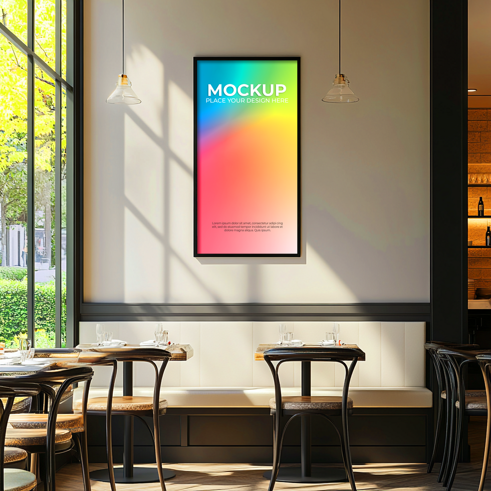 Realistic Poster Frame for Home Wall Design psd