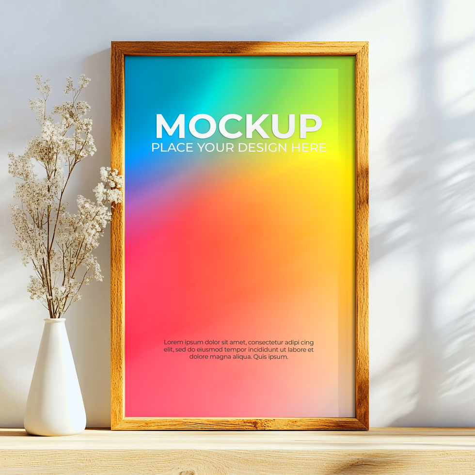 Minimal Home Decor with Picture Frame Mockup psd