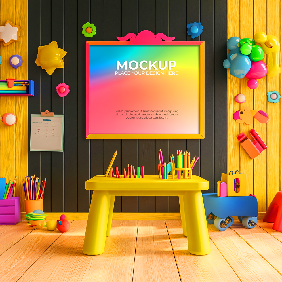 Neutral Toned Frame Mockup for Designers psd
