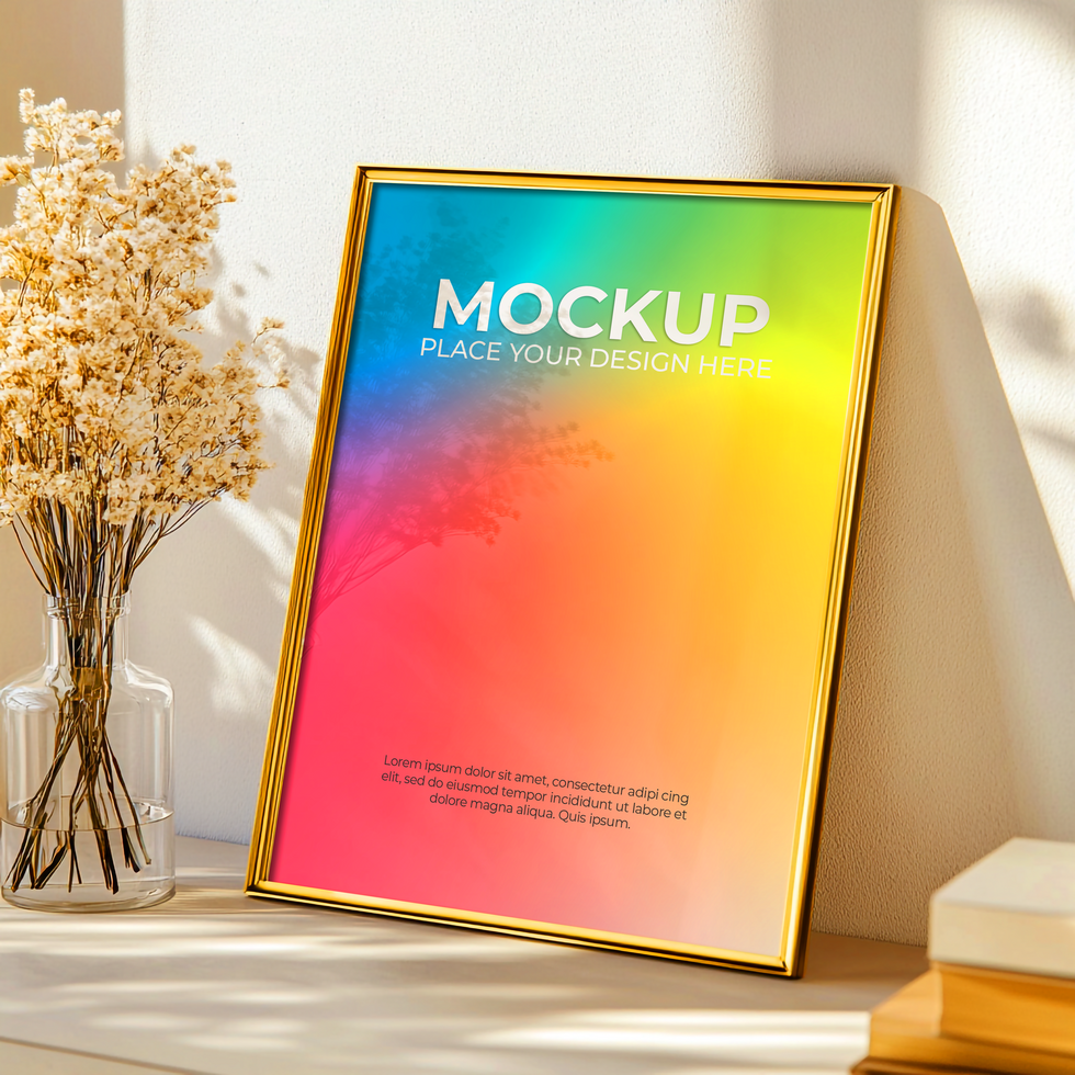 Stylish Room Wall Frame for Product Display psd