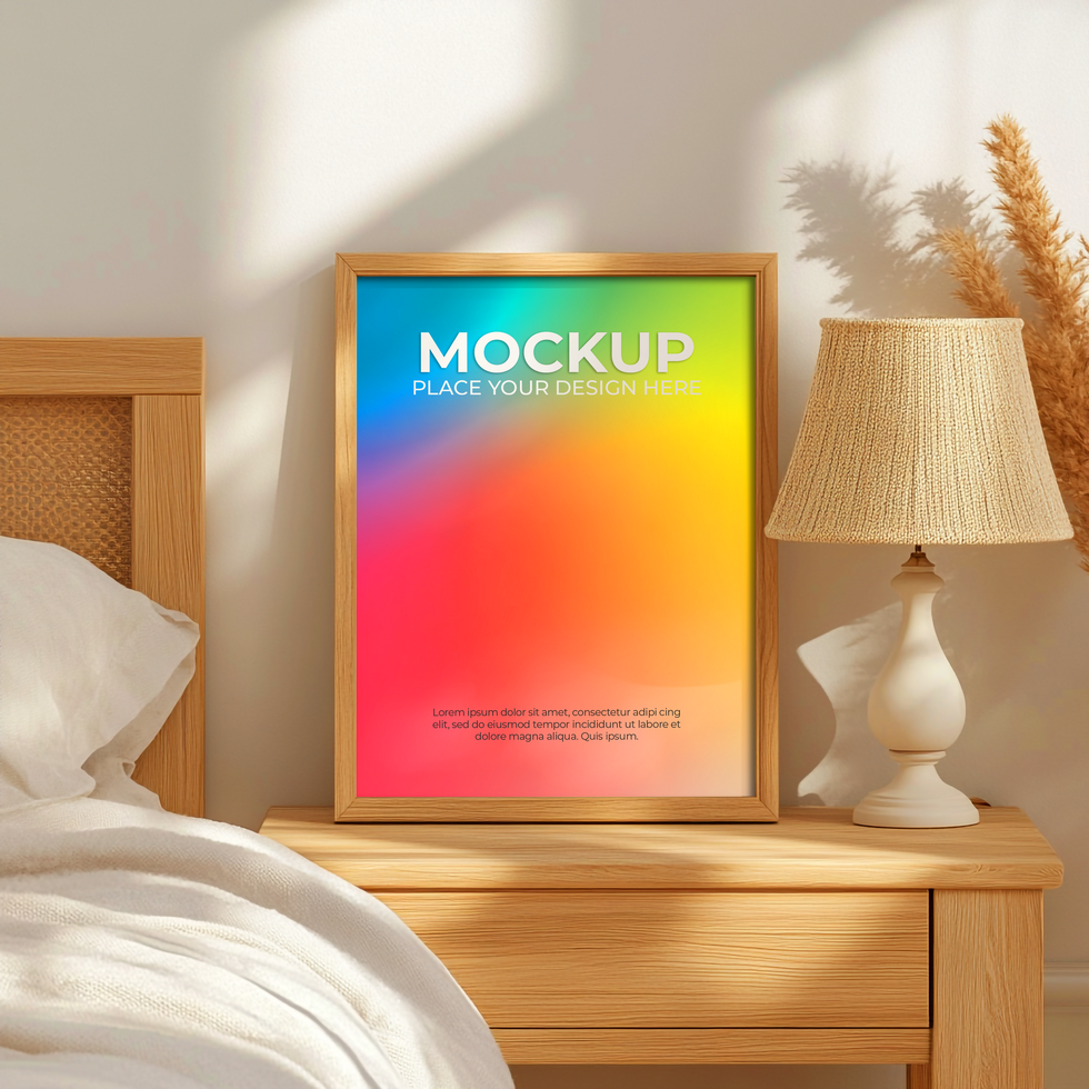 Stylish Frame Presentation for Poster Art psd