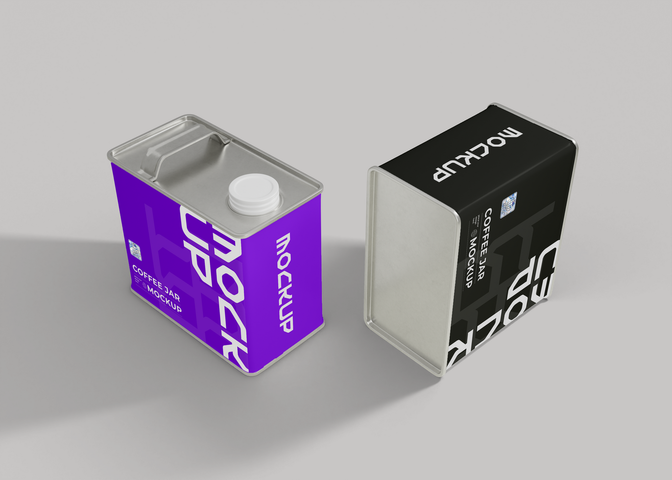 Coffee Tin Box Mockup psd