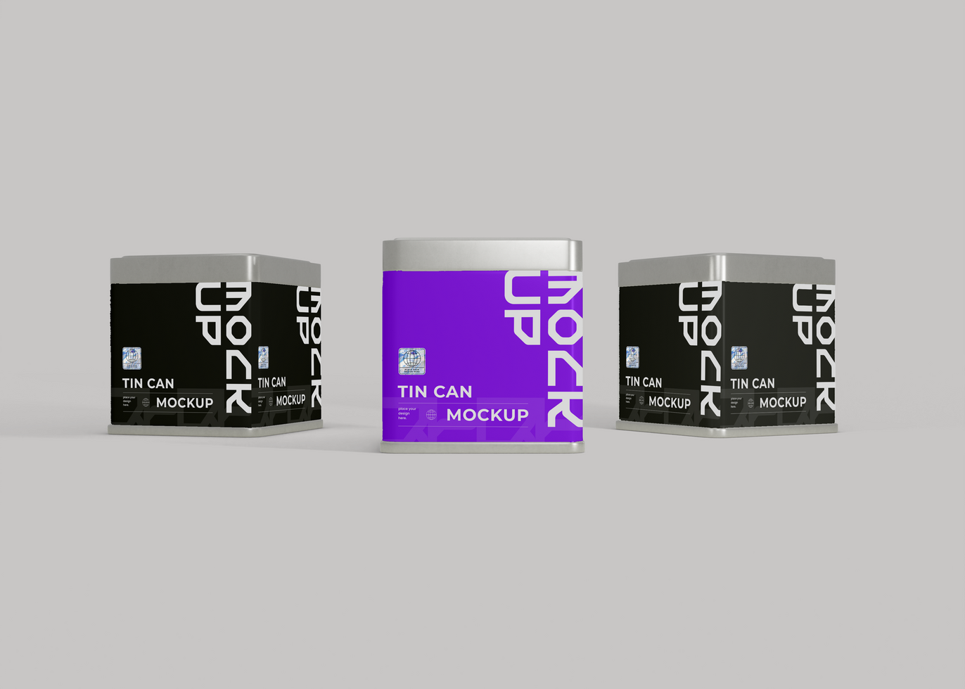 Realistic Tin Can Mockup psd