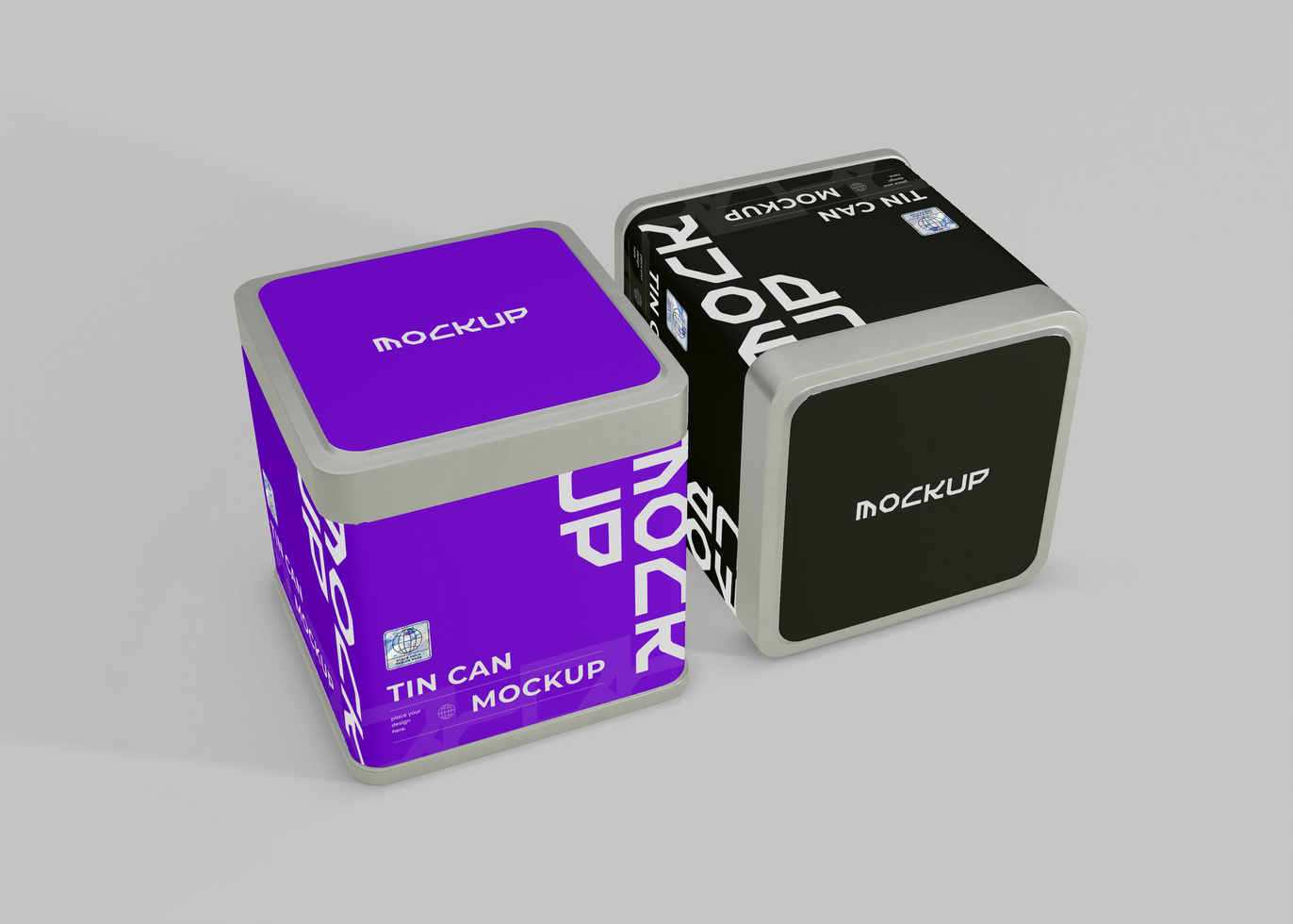 Matte Tin Can Mockup psd