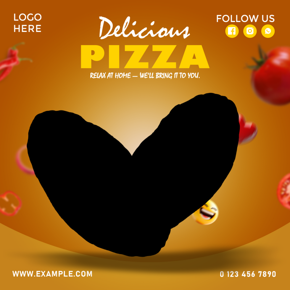 Delicious Pizza Advertisement for Social Media psd