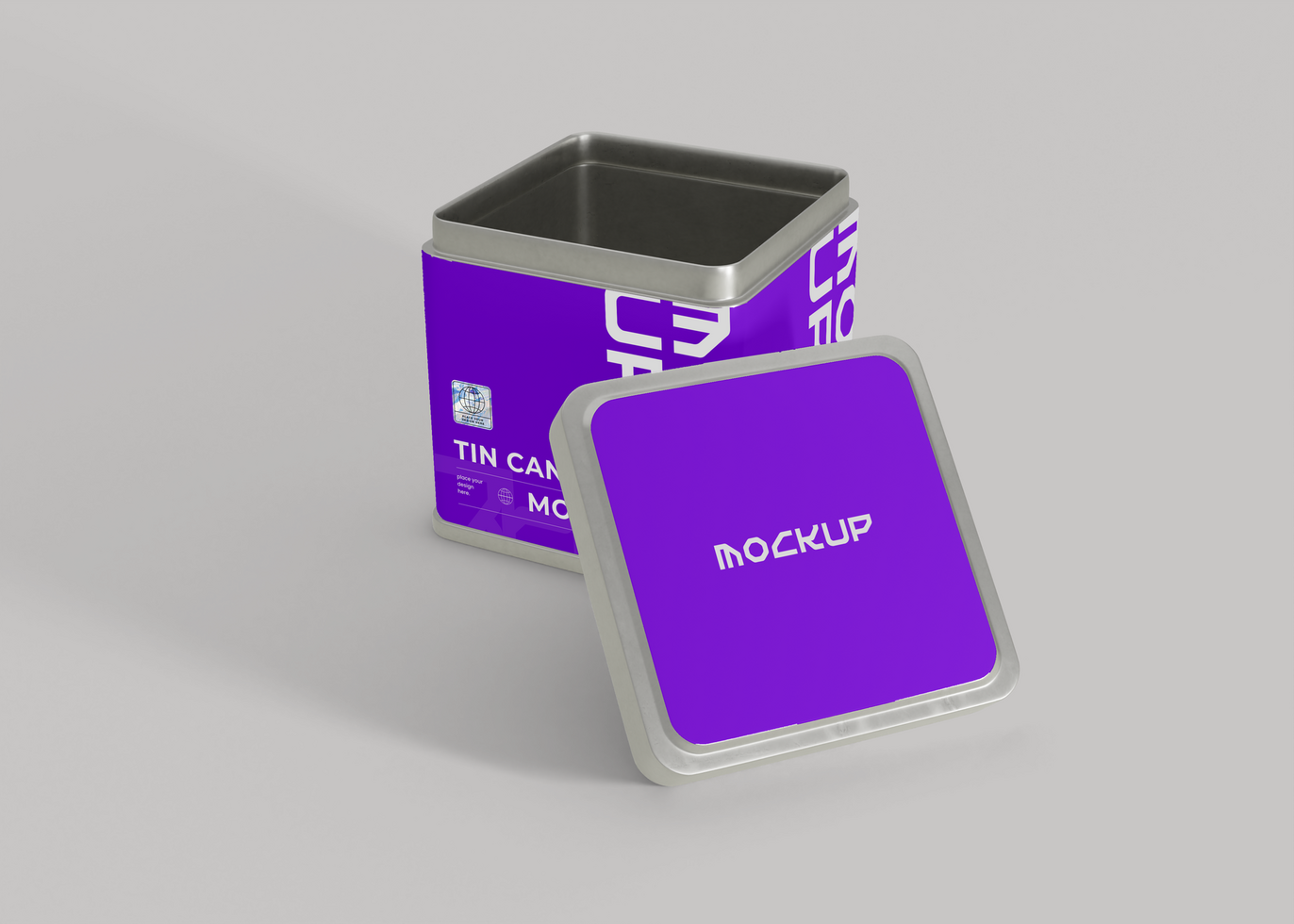 Tin Can Branding Mockup psd
