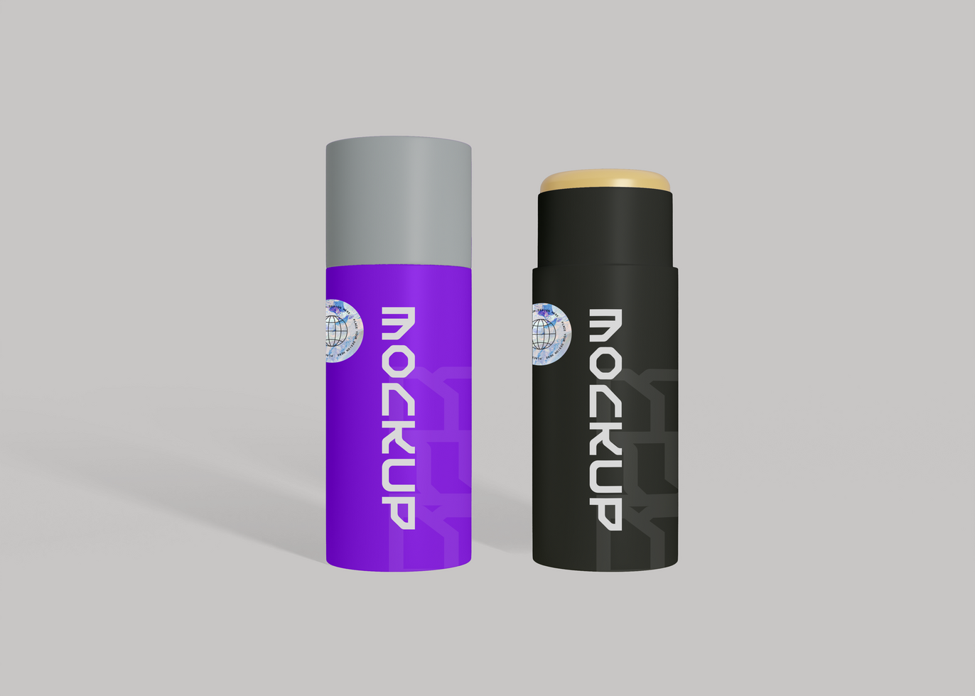 Lip Balm Mockup with Cap Off psd