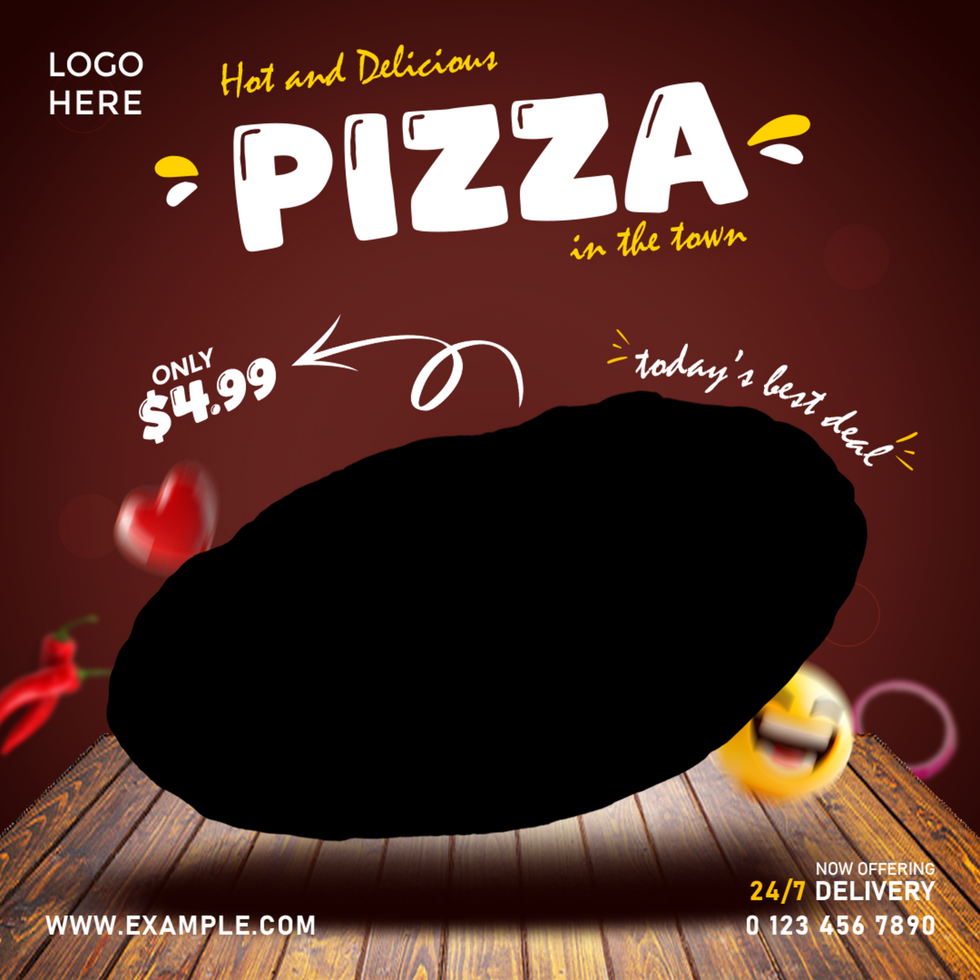 Hot and Delicious Pizza Promotion psd