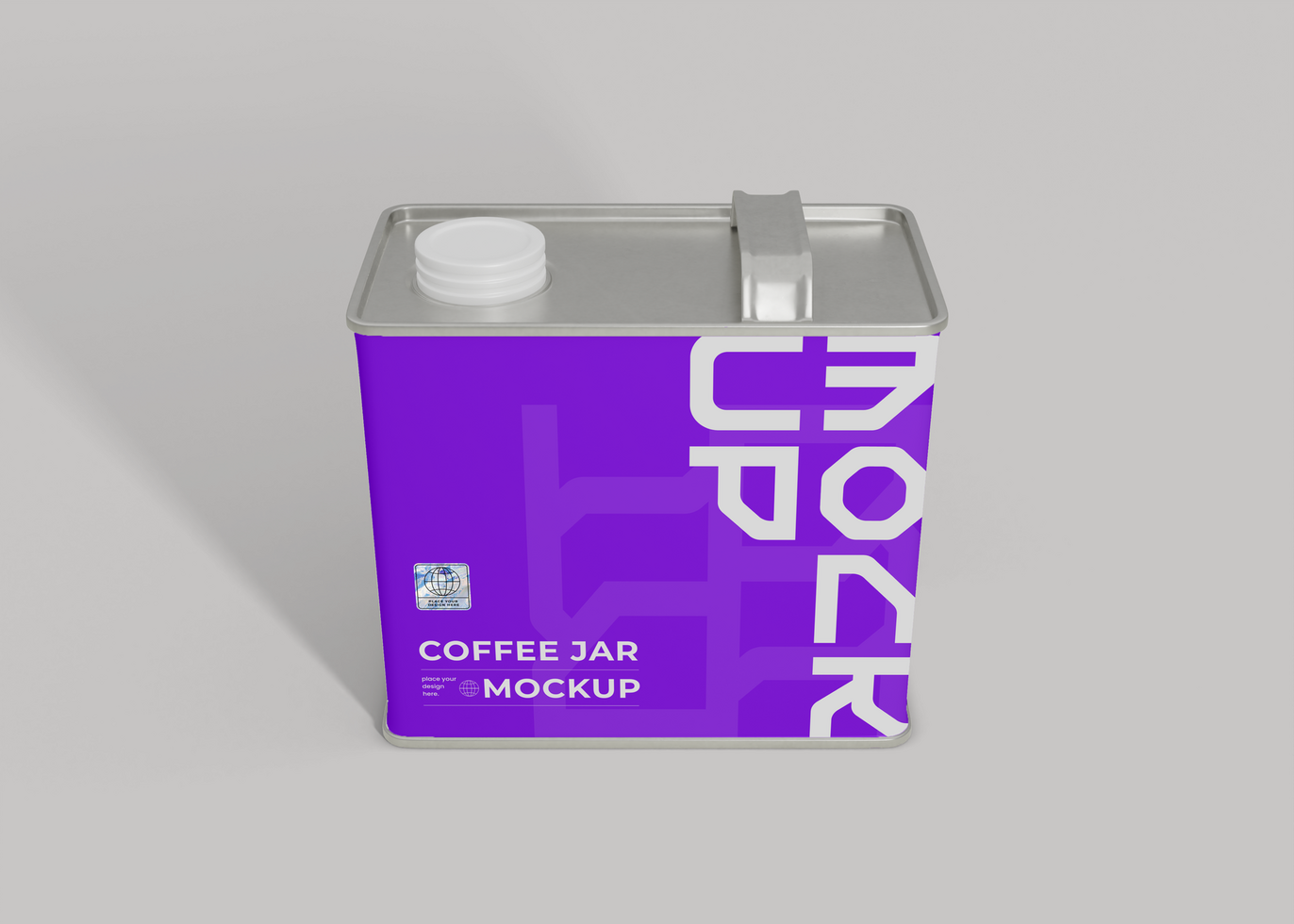 Coffee Tin Box Branding Display for Packaging Designs psd
